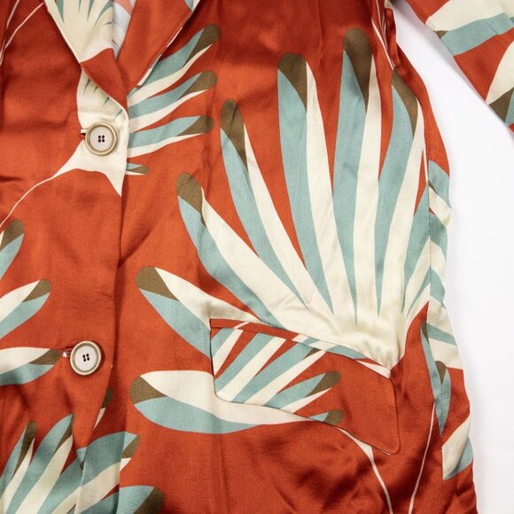 Siyu Duster Dress Women's US 2 Floral Print Made in Spain Shirt Dress Kimono - Picture 9 of 16